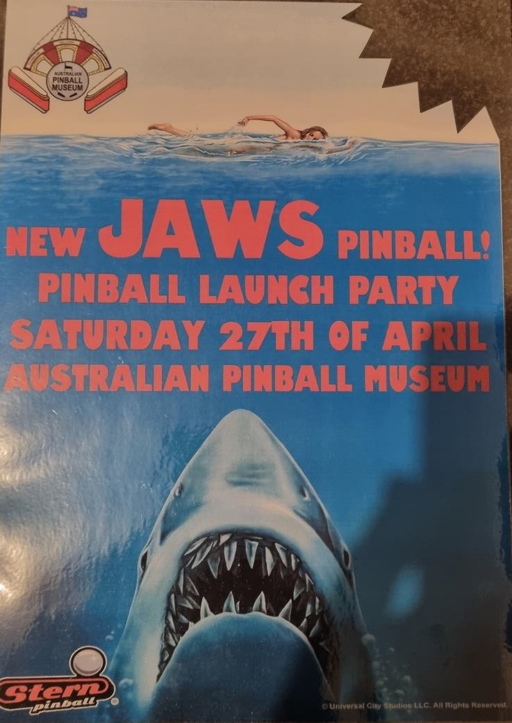 Jaws Launch Party at Australian Pinball Museum