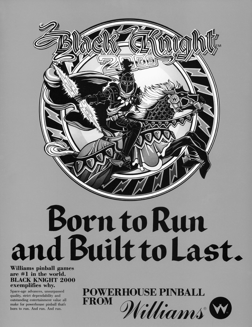 Black Knight 2000 Flyer (Williams) [Fold Out / Black & White]