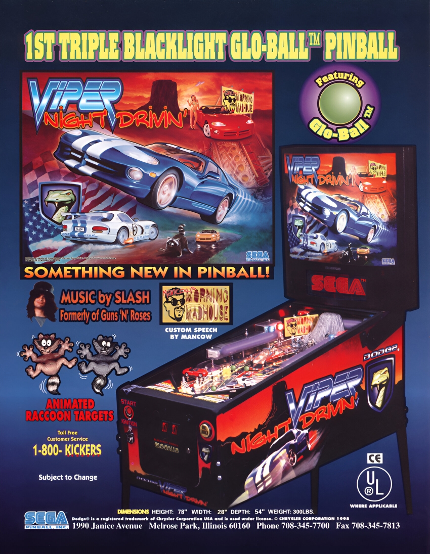 Viper Night Drivin flyer (Sega)