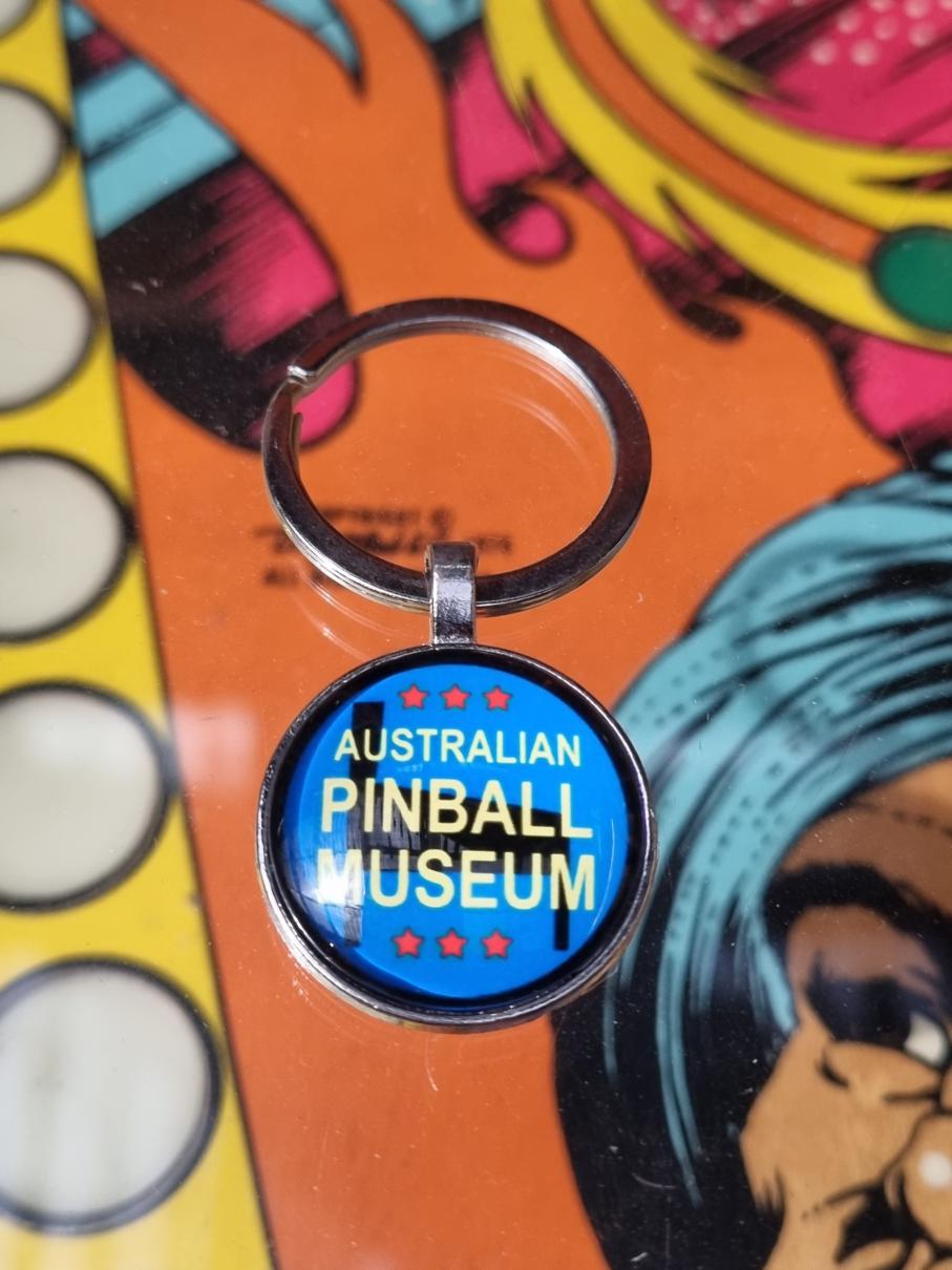 APM Glass Keyring - Round Blue Logo